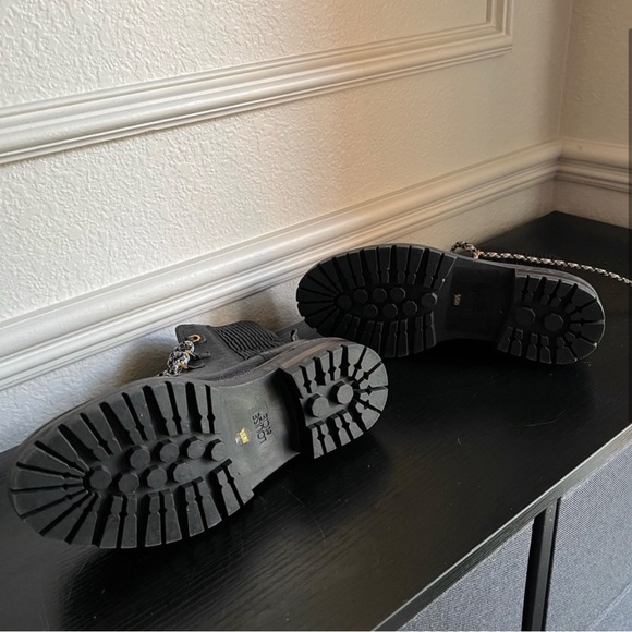 NWT Anthropologie Louise et Cie Leather Chunky Waterproof Combat Boot - Picture 3 of 4